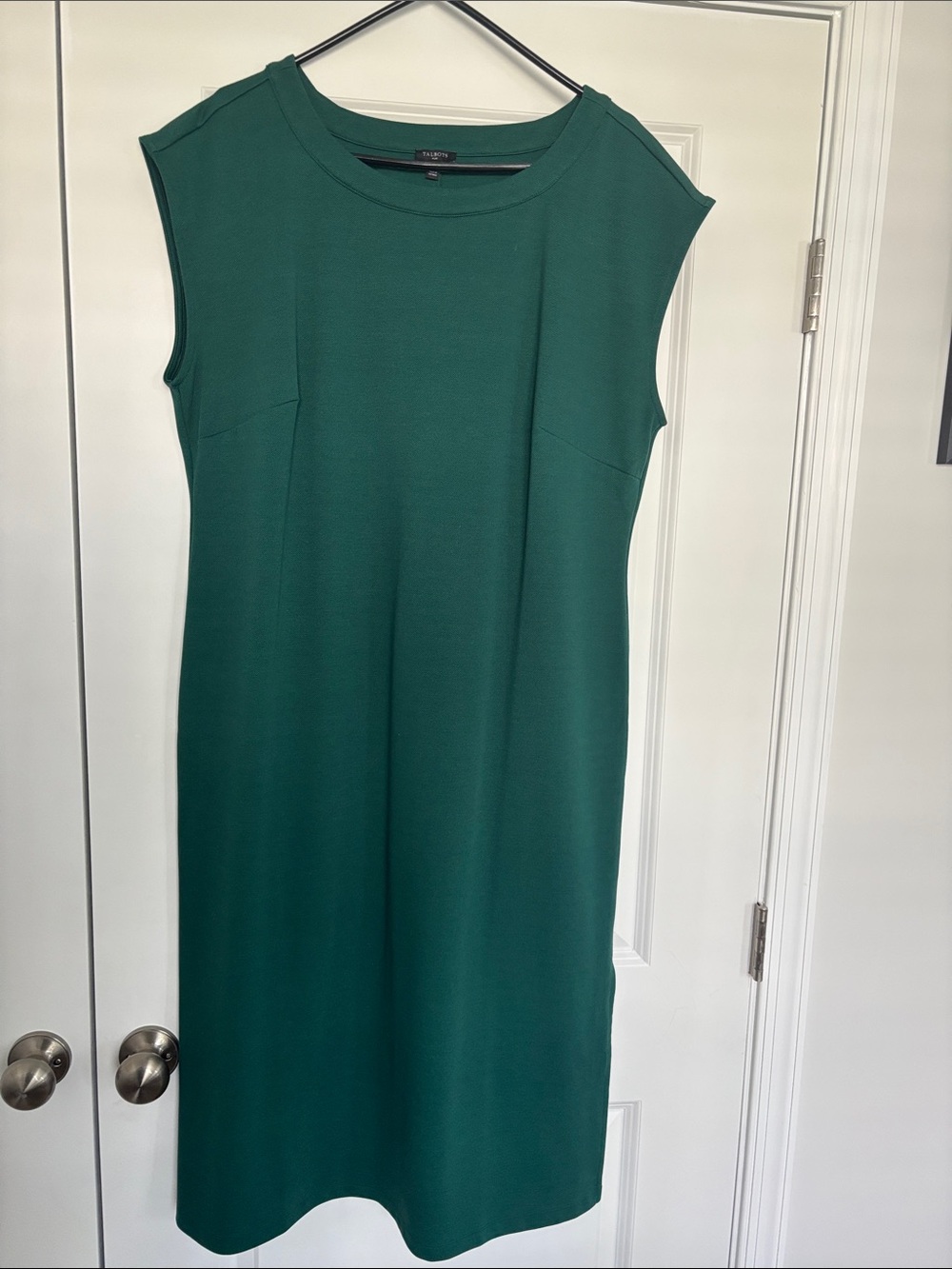 Talbots midi length Emerald Green Shift Dress